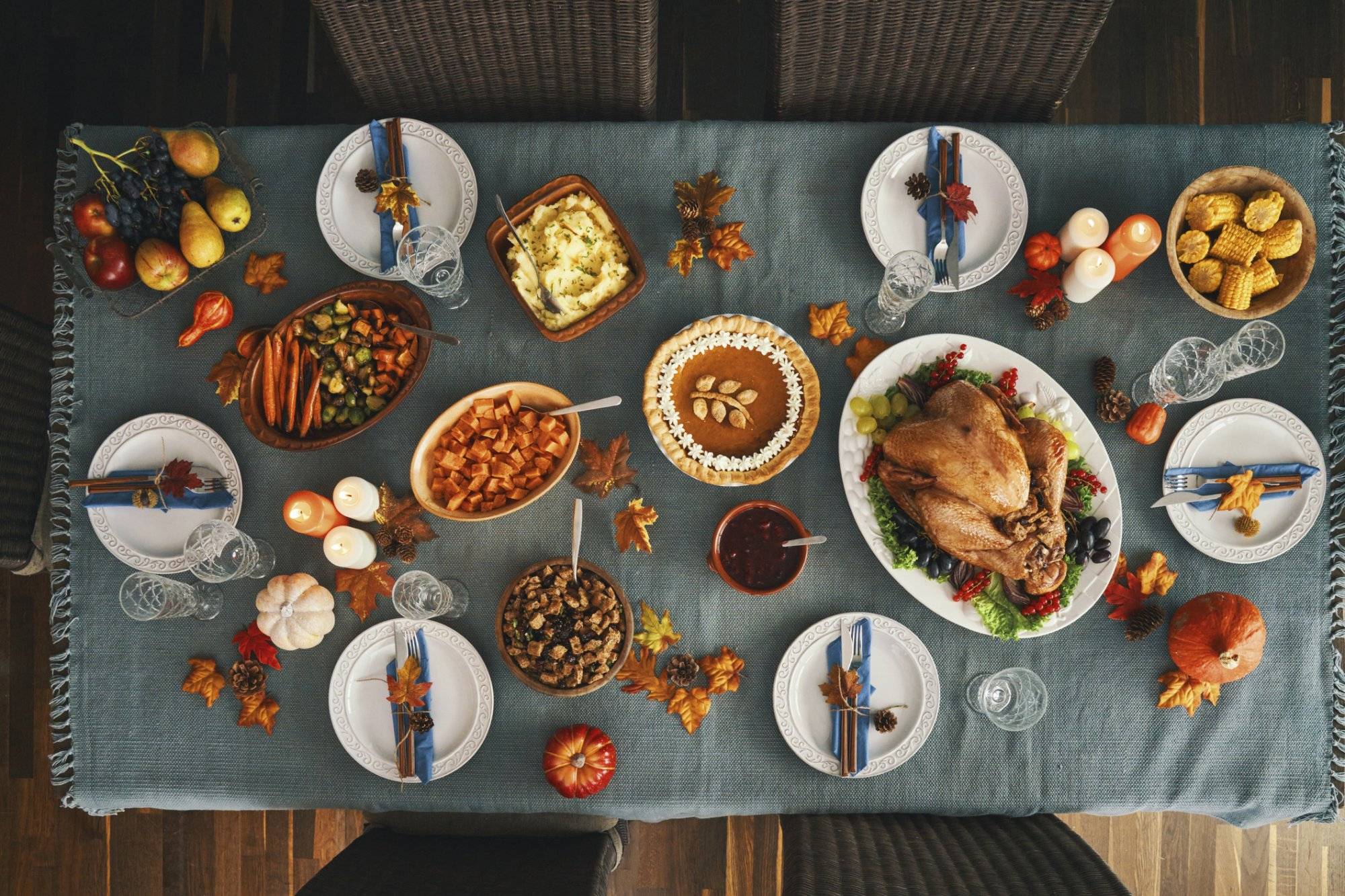 Thanksgiving Party Table Setting Traditional Holiday Stuffed Turkey Dinner Thanksgiving Party Table Setting Traditional Holiday Stuffed Turkey Dinner