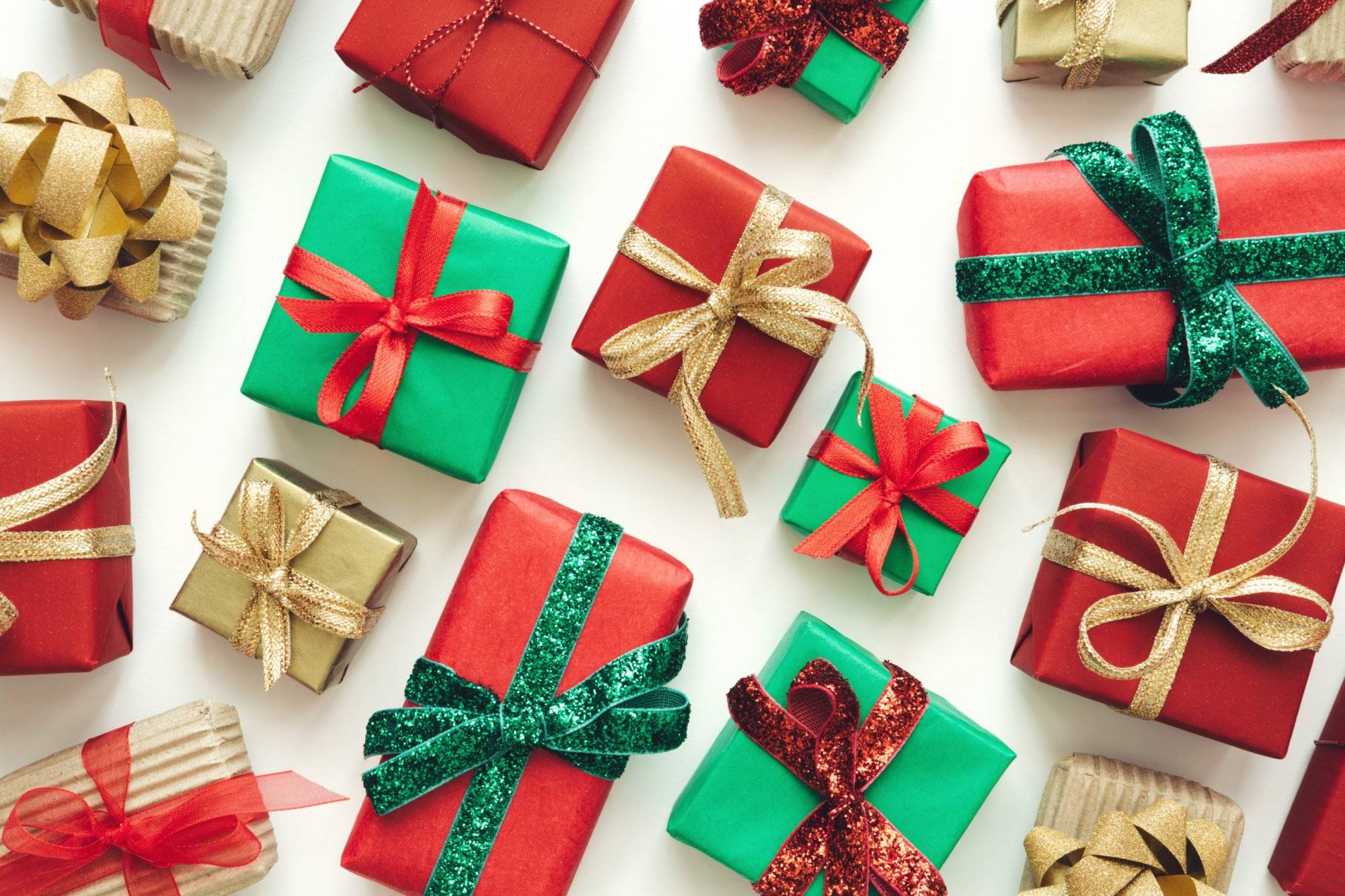 Collection Of Colorful Christmas Gifts Collection Of Colorful Christmas Gifts