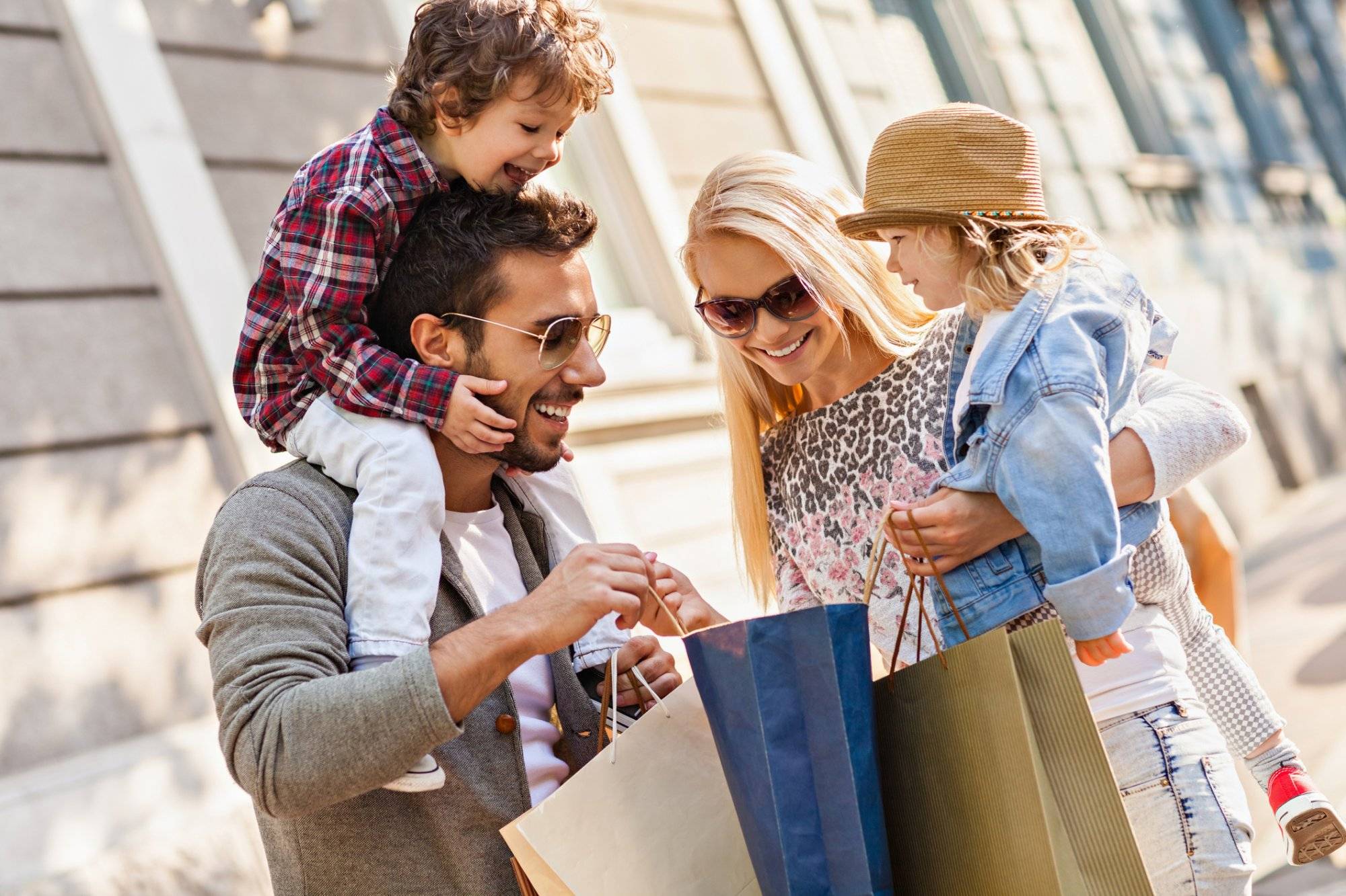 Young family in shopping Young family in shopping
